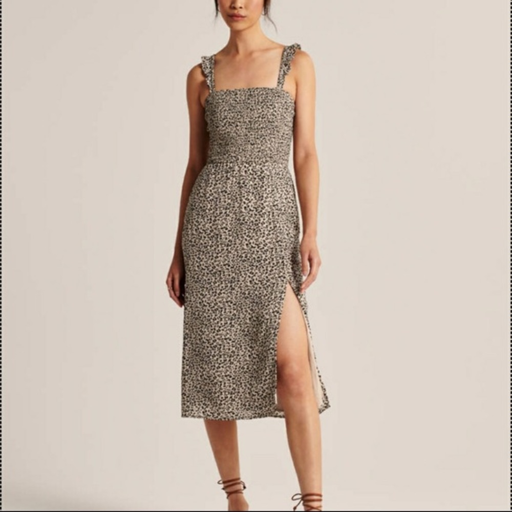 Abercrombie cheetah midi dress